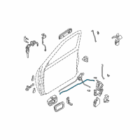 OEM Nissan Xterra Rod-Front Door Inside Handle, LH Diagram - 80507-9Z400