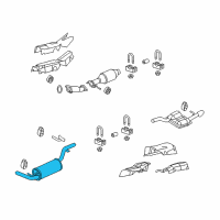 OEM 2009 Ford Focus Muffler & Pipe Diagram - 8S4Z-5230-A