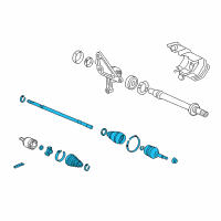 OEM 2012 Honda Accord Driveshaft Assembly, Driver Side Diagram - 44306-TA1-A01