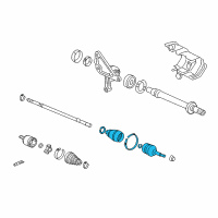 OEM 2010 Honda Accord Set, Outboard Joint Diagram - 44014-TA1-A02