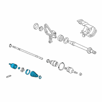 OEM 2010 Honda Accord Boot Set, Inboard Diagram - 44017-TA1-A01