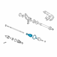 OEM 2008 Honda Accord Boot Set, Outboard Diagram - 44018-TA1-A01