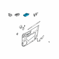 OEM Hyundai Santa Fe Power Window Main Switch Assembly Diagram - 93570-26100