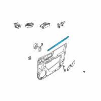 OEM 2005 Hyundai Santa Fe Weatherstrip-Front Door Belt Inside LH Diagram - 82231-26000