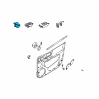 OEM 2006 Hyundai Santa Fe Power Window Sub-Switch Assembly Diagram - 93580-26100