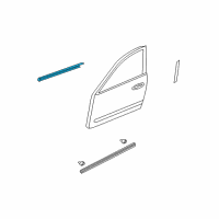 OEM 2003 Infiniti FX45 Moulding Assy-Front Door Outside, RH Diagram - 80820-CL70A