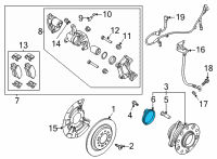 OEM Hyundai Santa Cruz Rear Bearing Sensor Diagram - 58980-P2000