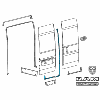 OEM Ram ProMaster 1500 WEATHERSTRIP-Cargo Door Diagram - 68229641AD