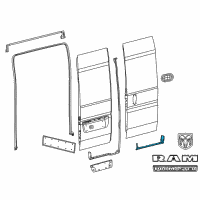 OEM Ram ProMaster 2500 WEATHERSTRIP-Cargo Door Diagram - 68229640AC