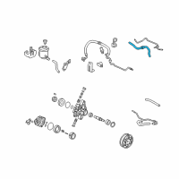 OEM 2007 Honda Civic Tube, Power Steering Suction Diagram - 53731-SNA-A01