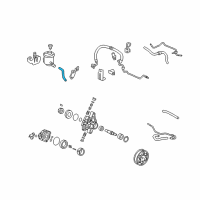 OEM Honda Civic Tube, Power Steering Oil Tank Diagram - 53733-SNA-A02