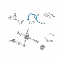 OEM Honda Hose, Power Steering Feed Diagram - 53713-SNA-A06