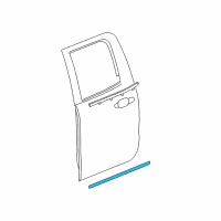 OEM 2015 Chevrolet Silverado 2500 HD Body Side Molding Diagram - 22775453