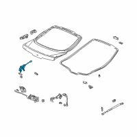 OEM 2000 Acura Integra Switch Assembly, Tailgate Opener Diagram - 74810-ST7-A01