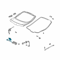 OEM 1998 Acura Integra Actuator Assembly, Tailgate Opener Diagram - 74840-ST7-A01