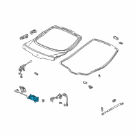 OEM Acura Lock Assembly, Tailgate Diagram - 74800-ST7-A02