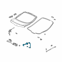 OEM 2000 Acura Integra Cylinder, Trunk Diagram - 74861-ST7-A21