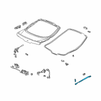 OEM Acura Stay Assembly, Passenger Side Tailgate Open Diagram - 74820-ST7-326