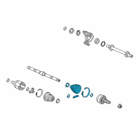 OEM 2016 Honda HR-V Boot Set, Outboard Diagram - 44018-T7W-A02