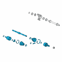 OEM 2016 Honda HR-V Driveshaft Assembly, Passenger Side Diagram - 44305-T7W-A03