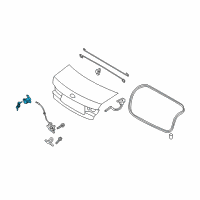 OEM 2013 Hyundai Sonata Trunk Lid Lock Assembly Diagram - 81250-3SA00