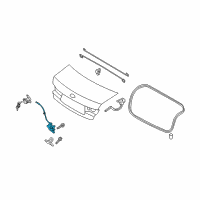 OEM 2015 Hyundai Sonata Trunk Lid Latch And Handle Assembly Diagram - 81230-3Q000