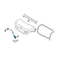 OEM 2013 Hyundai Sonata Trunk Lid Latch And Handle Assembly Diagram - 81230-3Q000