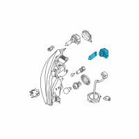 OEM 1990 Infiniti Q45 High Beam Bulb Diagram - 26296-9B90D