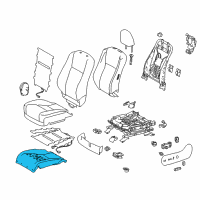 OEM 2019 Toyota Highlander Seat Cushion Pad Diagram - 71502-0E040