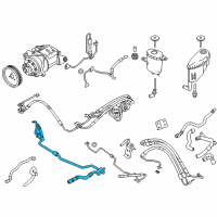 OEM 2014 BMW 650i Dynamic Drive Return Pipe Diagram - 32-41-6-776-810