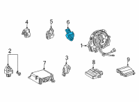 OEM Toyota Sienna Side Sensor Diagram - 89831-08120