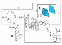 OEM 2017 Ford Transit-250 Mirror Glass Diagram - CK4Z-17K707-D