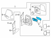 OEM Ford Transit-350 HD Mirror Glass Diagram - BK3Z-17K707-J