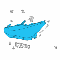 OEM 2018 Infiniti Q60 Housing Assy-Headlamp, Lh Diagram - 26075-5CH1A