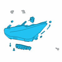 OEM 2020 Infiniti Q60 Headlamp Assembly Right Diagram - 26010-5CH0A