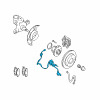 OEM Infiniti M45 Sensor Assembly-Anti SKID, Front LH Diagram - 47911-AG060