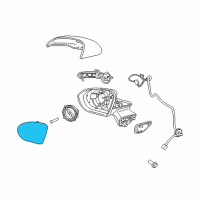 OEM 2018 Chevrolet Cruze Mirror Glass Diagram - 39123331