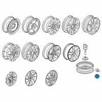 Genuine Cap, Aluminum Wheel Center diagram