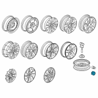 OEM Honda Civic Cap, Aluminum Wheel Center Diagram - 44732-S0X-A01