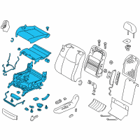 OEM Infiniti M37 Cushion Assembly - Front Seat Diagram - 87350-1MK6B