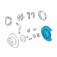 OEM Chevrolet SS Shield-Parking Brake Actuator Splash Diagram - 92195996