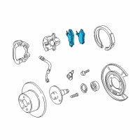 OEM Chevrolet Caprice Rear Pads Diagram - 92265457