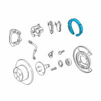 OEM Pontiac G8 Park Brake Shoes Diagram - 92511264