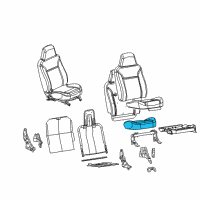 OEM 2004 GMC Canyon Seat Cushion Pad Diagram - 89041586