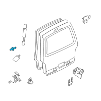 OEM 2000 Nissan Quest Stud-Ball, Back Door Stay Diagram - 90456-0B000