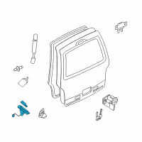 OEM Nissan Quest Back Door Lock & Remote Control Assembly Diagram - 90500-7B000