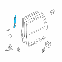 OEM 2000 Nissan Quest Stay Assembly Back Door RH Diagram - 90450-7B023