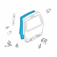 OEM 2002 Nissan Quest Weatherstrip-Back Door Opening Diagram - 90832-7B000