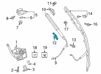 OEM Toyota Venza Lift Cylinder Lower Bracket Diagram - 68947-48070