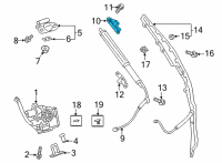 OEM 2021 Toyota Venza Lift Cylinder Upper Bracket Diagram - 68945-48140